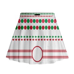 Christmas Borders Frames Holiday Mini Flare Skirt by Sudhe