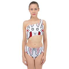 Traditional Art Torajan Pattern Spliced Up Two Piece Swimsuit by Sudhe