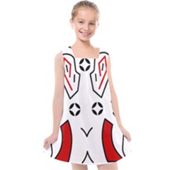 Traditional Art Torajan Pattern Kids  Cross Back Dress by Sudhe