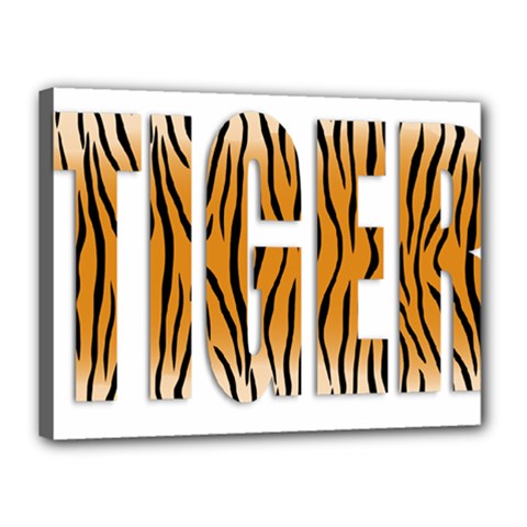 Tiger Bstract Animal Art Pattern Skin Canvas 16  X 12  (stretched) by Sudhe