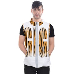 Tiger Bstract Animal Art Pattern Skin Men s Puffer Vest by Sudhe