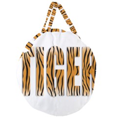 Tiger Bstract Animal Art Pattern Skin Giant Round Zipper Tote by Sudhe