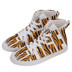 Tiger Bstract Animal Art Pattern Skin Men s Hi-top Skate Sneakers by Sudhe