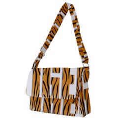 Tiger Bstract Animal Art Pattern Skin Full Print Messenger Bag by Sudhe