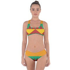 Burger Bread Food Cheese Vegetable Criss Cross Bikini Set by Sudhe