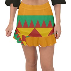 Burger Bread Food Cheese Vegetable Fishtail Mini Chiffon Skirt by Sudhe