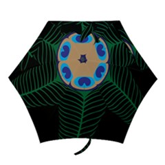 Peacock Feather Mini Folding Umbrellas