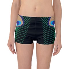 Peacock Feather Boyleg Bikini Bottoms by Sudhe