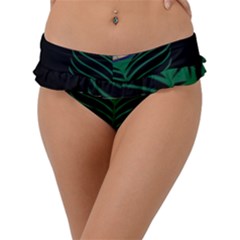 Peacock Feather Frill Bikini Bottom by Sudhe