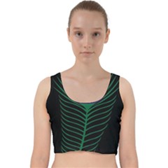 Peacock Feather Velvet Racer Back Crop Top by Sudhe