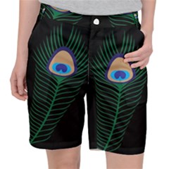 Peacock Feather Pocket Shorts