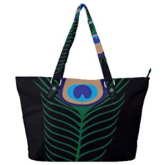 Peacock Feather Full Print Shoulder Bag by Sudhe