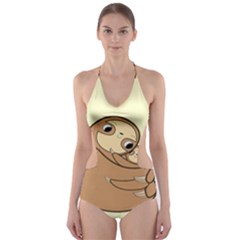 Sloth Cut-out One Piece Swimsuit by Sudhe