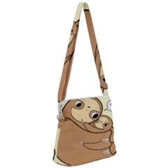 Sloth Zipper Messenger Bag by Sudhe