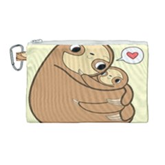 Sloth Canvas Cosmetic Bag (large) by Sudhe