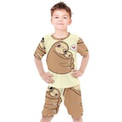 Sloth Kids  Tee And Shorts Set by Sudhe