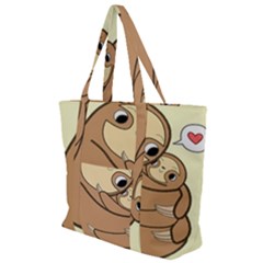 Sloth Zip Up Canvas Bag by Sudhe