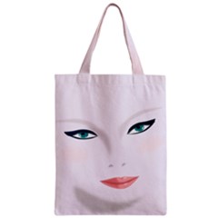 Face Beauty Woman Young Skin Zipper Classic Tote Bag by Sudhe