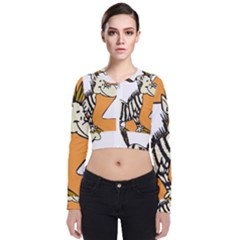 Zebra Animal Alphabet Z Wild Long Sleeve Zip Up Bomber Jacket by Sudhe