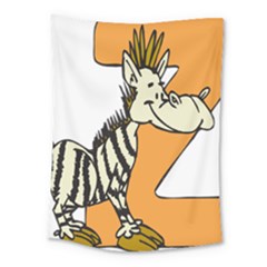 Zebra Animal Alphabet Z Wild Medium Tapestry by Sudhe