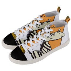 Zebra Animal Alphabet Z Wild Men s Mid-top Canvas Sneakers by Sudhe