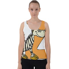 Zebra Animal Alphabet Z Wild Velvet Tank Top by Sudhe