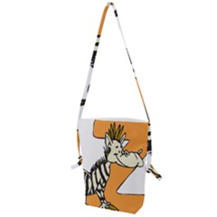 Zebra Animal Alphabet Z Wild Folding Shoulder Bag by Sudhe