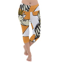 Zebra Animal Alphabet Z Wild Lightweight Velour Capri Yoga Leggings