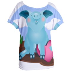 Pig Animal Love Women s Oversized Tee by Sudhe