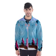 Pig Animal Love Windbreaker (men) by Sudhe