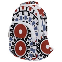 Mandala Art Ornament Pattern Rounded Multi Pocket Backpack