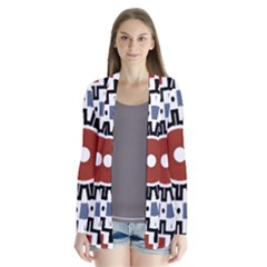 Mandala Art Ornament Pattern Drape Collar Cardigan by Sudhe