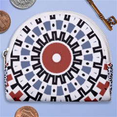 Mandala Art Ornament Pattern Horseshoe Style Canvas Pouch by Sudhe