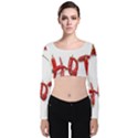 Hot Velvet Long Sleeve Crop Top View1