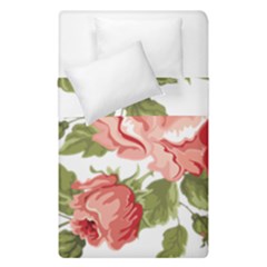 Flower Rose Pink Red Romantic Duvet Cover Double Side (single Size) by Sudhe