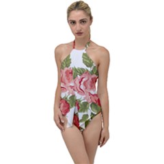 Flower Rose Pink Red Romantic Go With The Flow One Piece Swimsuit by Sudhe