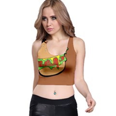 Burger Double Racer Back Crop Top by Sudhe