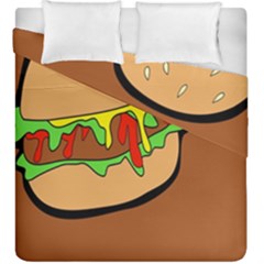 Burger Double Duvet Cover Double Side (king Size) by Sudhe