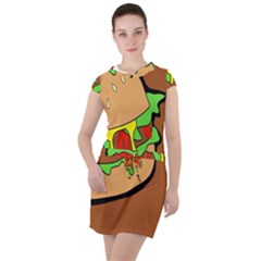 Burger Double Drawstring Hooded Dress by Sudhe