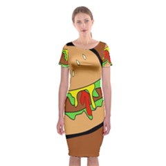 Burger Double Classic Short Sleeve Midi Dress by Sudhe