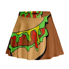 Burger Double Mini Flare Skirt