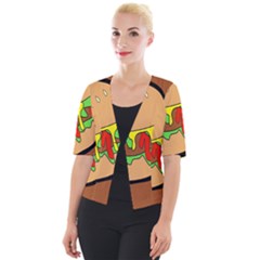 Burger Double Cropped Button Cardigan