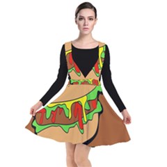 Burger Double Plunge Pinafore Dress by Sudhe