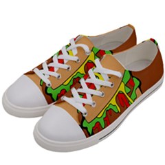 Burger Double Women s Low Top Canvas Sneakers by Sudhe