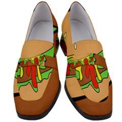 Burger Double Women s Chunky Heel Loafers