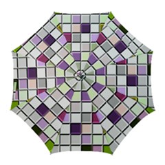 Color Tiles Abstract Mosaic Background Golf Umbrellas by Sudhe