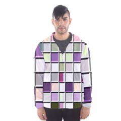 Color Tiles Abstract Mosaic Background Hooded Windbreaker (men)