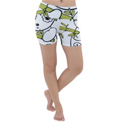 Panda China Chinese Furry Lightweight Velour Yoga Shorts by Sudhe