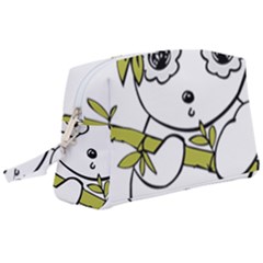 Panda China Chinese Furry Wristlet Pouch Bag (large) by Sudhe