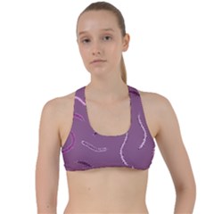 Plumelet Pen Ethnic Elegant Hippie Criss Cross Racerback Sports Bra by Sudhe